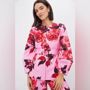 Tuckernuck Cerise Blossom Long Sleeve Rhoda Tunic Top NwoT size 0